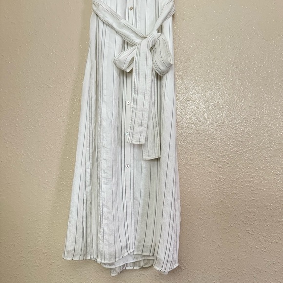 Vince Stripe Gauze Sleeveless Shirtdress - Picture 9 of 11
